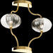 Gold Wall Light with Murano Glass Shade by Beby