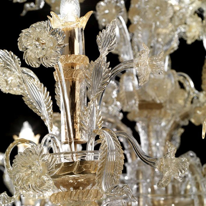 Rezzonico-style Murano glass wall lights