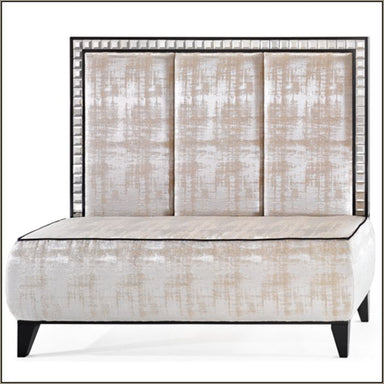 Luxurious Italian upholstered fabric banquette
