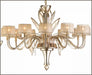 Chic mirror effect Murano glass chandelier with shades