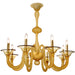 Classic amber satin glass chandelier by Venini