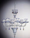 Blue and gold Murano glass chandelier