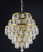 Modern rock crystal chandelier with silver or gold frame