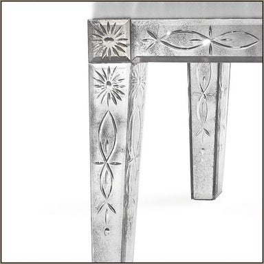 Elegant engraved Venetian mirror chair