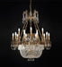 21 Light French Gold Chandelier with Crystals