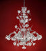 Clear Murano cristallo glass chandelier in 9 sizes