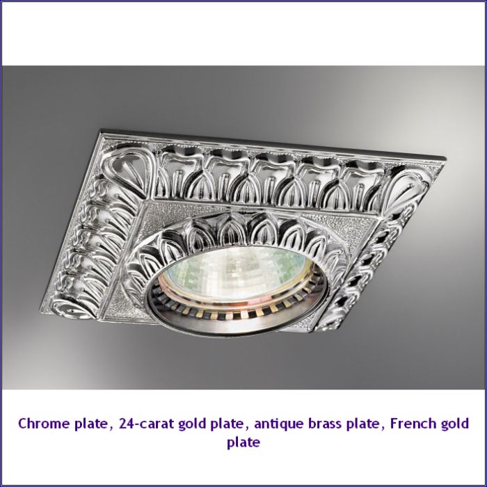 Traditional gold, brass, or chrome spot lights