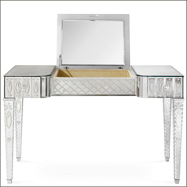 Glamorous engraved Venetian  mirrored dressing table