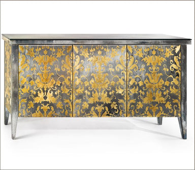 Classic French-style eglomise Venetian mirrored sideboard