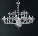 Murano crystal chandelier with amethyst spheres