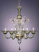 Murano crystal and green glass chandelier