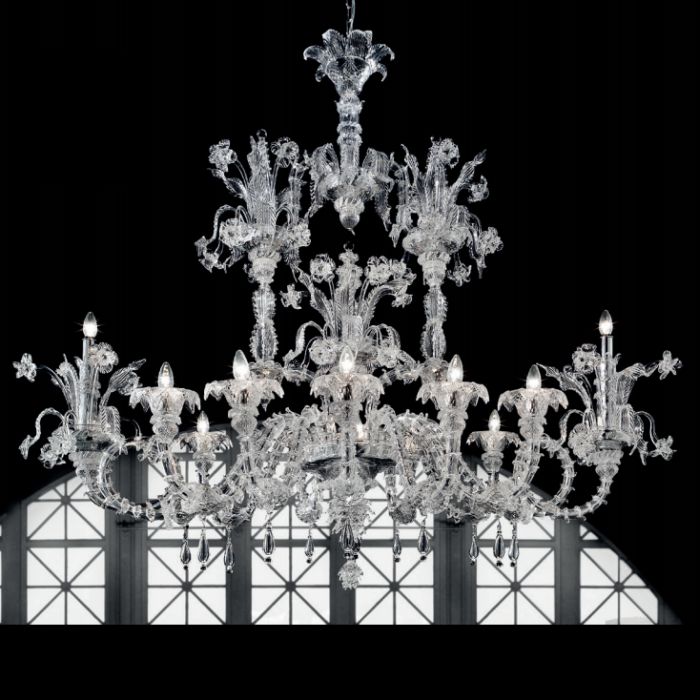 Gorgeous gold Murano chandelier in the Rezzonico style