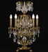 Five arm French gold table light with Asfour crystals