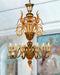 Art Deco 6 light Murano glass chandelier in 16 colours