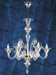 Classic clear Murano  glass chandelier in a range of colours