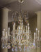 Large 18 light Murano glass fruit and crystal pendant chandelier