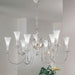 Silver-plated chandelier with Austrian crystal bobeches