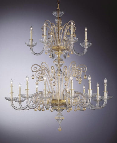 Large 28 light Murano chandelier