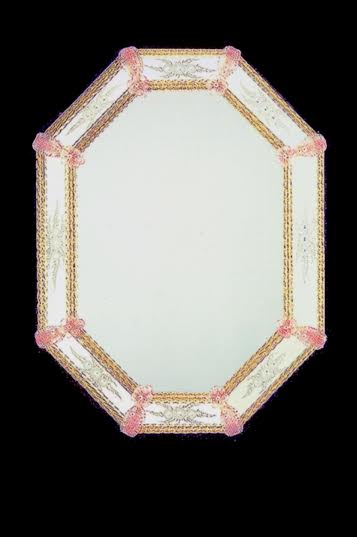 17th century baroque style octagonal Venetian mirror