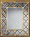 Large hand-engraved Venetian mirror with gold-infused Murano gla