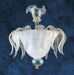 White Murano glass Ceiling Light with gold accents