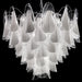 75 cm white and clear Murano glass custom chandelier
