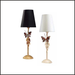 Table lamp with gold leaves and butterfly