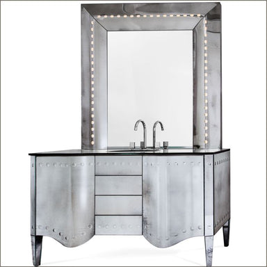 Illuminated Venetian mirror bathroom vanity unit