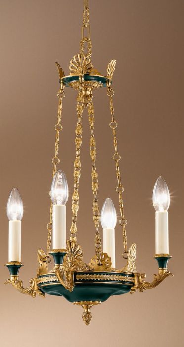 Antique French Gold Finish English-style Chandelier