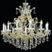 Gold Plated Crystal Glass Chandelier