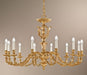 12 Arm Antique French Gold Chandelier