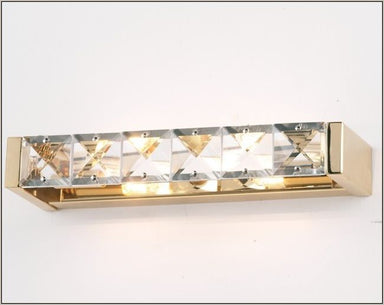 Modern gold or nickel wall light with Italian crystals
