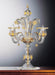 Murano crystal and gold glass flambeau lamp
