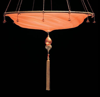 Murano glass Fortuny style pendant light in seven colours