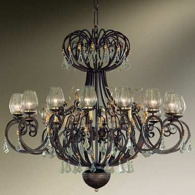 Wrought Iron 24 Armed Chandelier