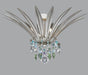 Silver Metal Ceiling Light with Blue & Green premium Elements