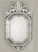 Large octagonal engraved Venetian mirror with black frame