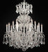 15 Light Silver Chandelier with Bohemian Crystals