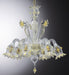 Crystal and gold Murano glass chandelier