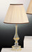 Traditional Murano glass lamp base with gold trim