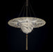 White Fortuny style Murano glass ceiling pendant