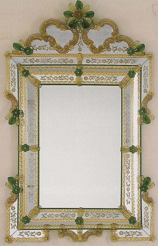 Beautiful Hand-etched Venetian Mirror