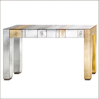 Deorative Venetian glass & mirror console table