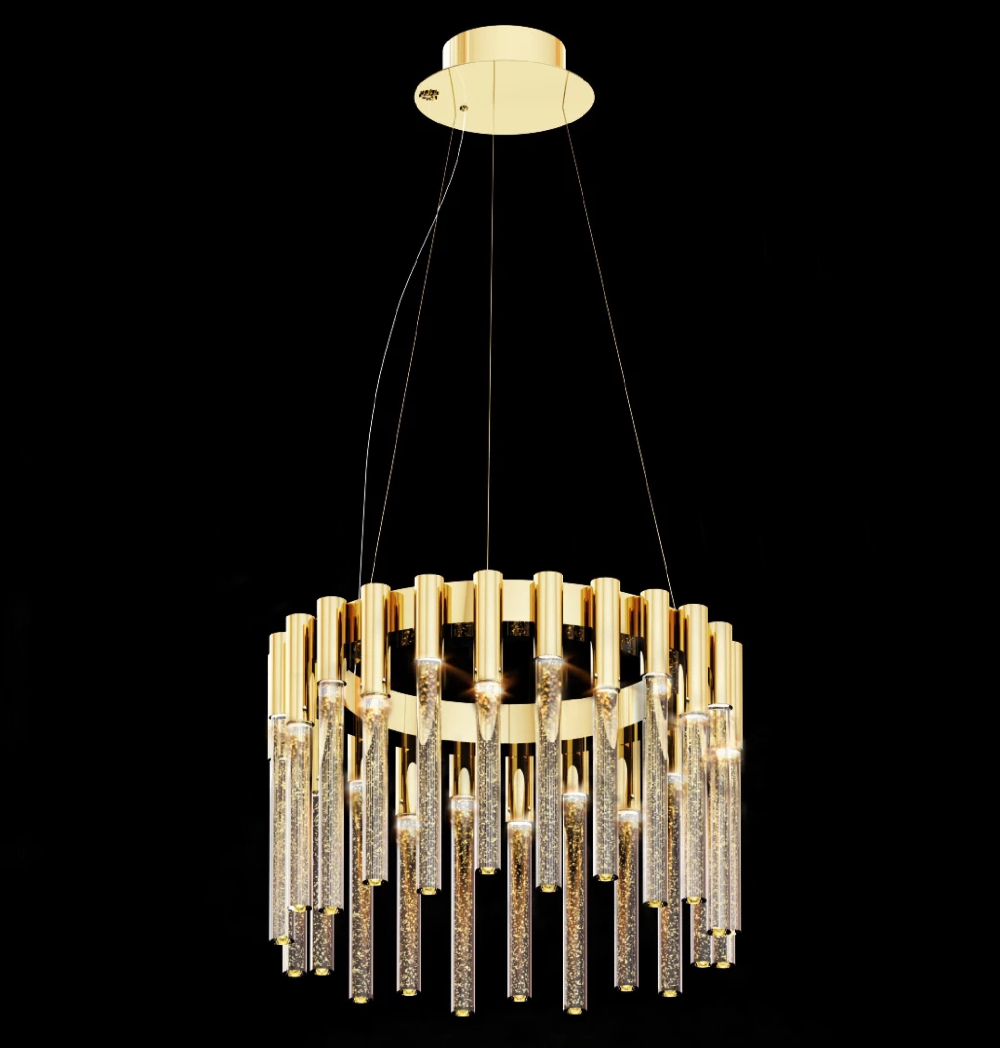 Elegant Modern Gold Chandelier by Beby