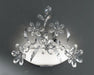 Wall light with clear Asfour crystal flowers