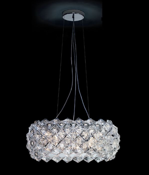 Prisma Round 64cm clear acrylic glass pendant light