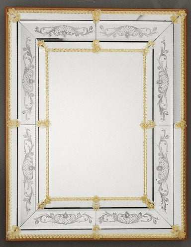 Venetian Mirror With Gold Trim