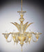 Amber and gold Murano glass chandelier
