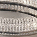 Ring ceiling light by Marchetti with clear glass crystals