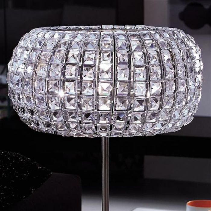24 carat gold-plated lamp with clear Spectra crystals